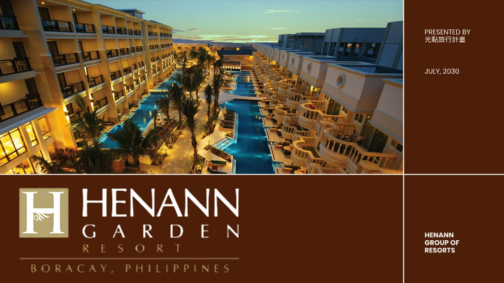 長灘島漢娜花園度假村Henann Garden Resort廣告圖
