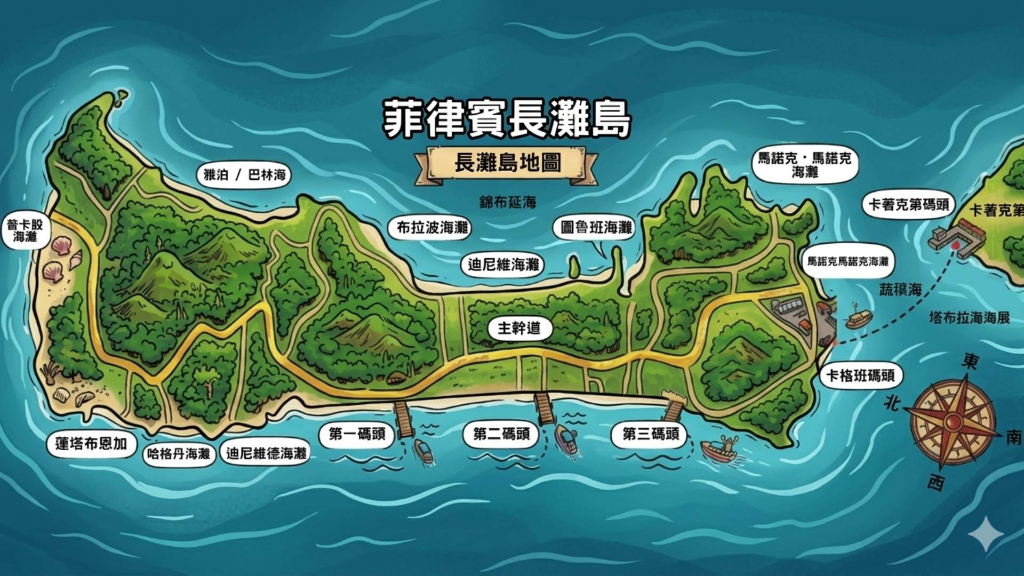 長灘島地圖