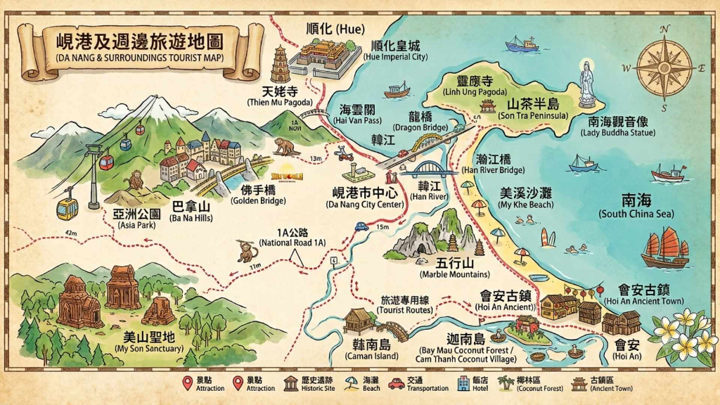 峴港地圖