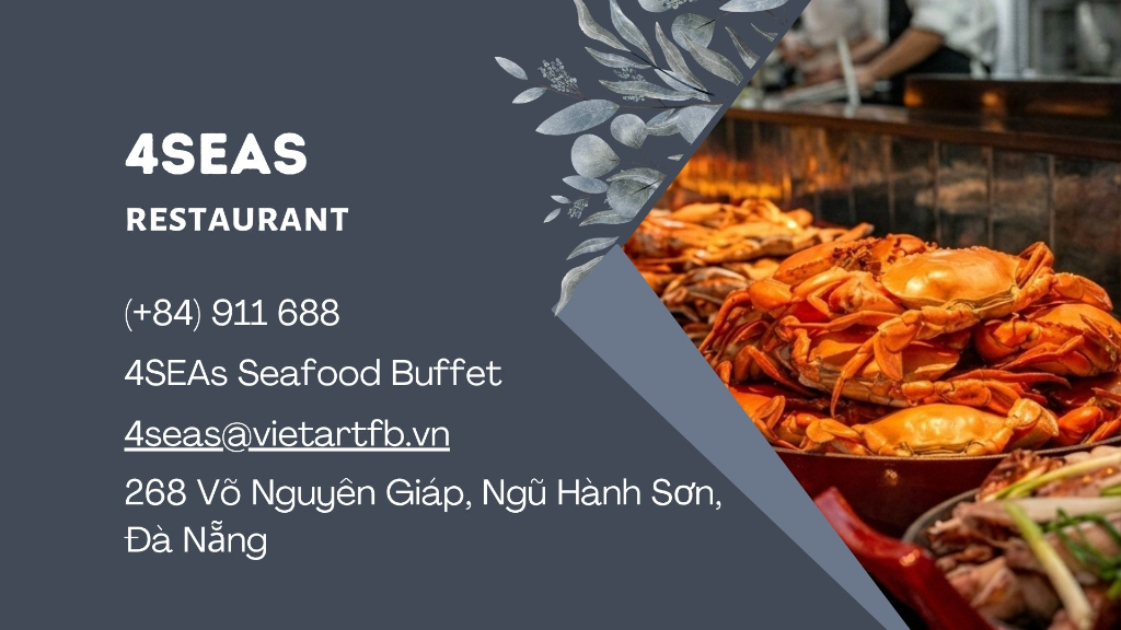 峴港 4Seas 海鮮自助餐橫幅