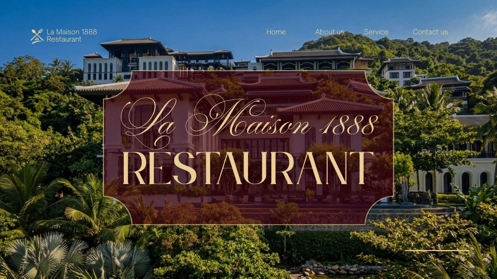 峴港 La Maison 1888 餐廳橫幅